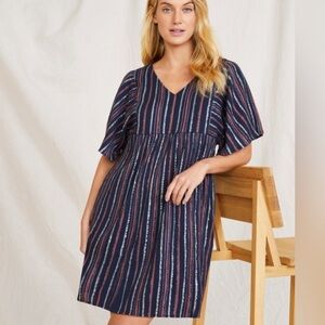 Garnet Hill Lola Shimmering Organic Cotton Dress